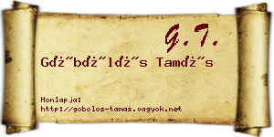 Göbölös Tamás névjegykártya