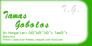 tamas gobolos business card